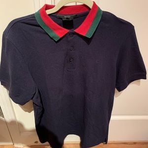 XL navy Gucci web polo - authentic